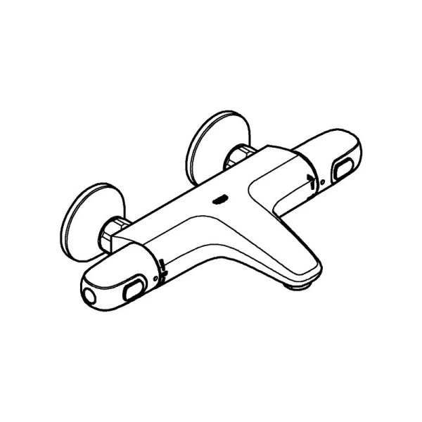 Смеситель для ванны Grohe Grohtherm 1000 термостатический 34816003 (детальная фотография), с термостатом