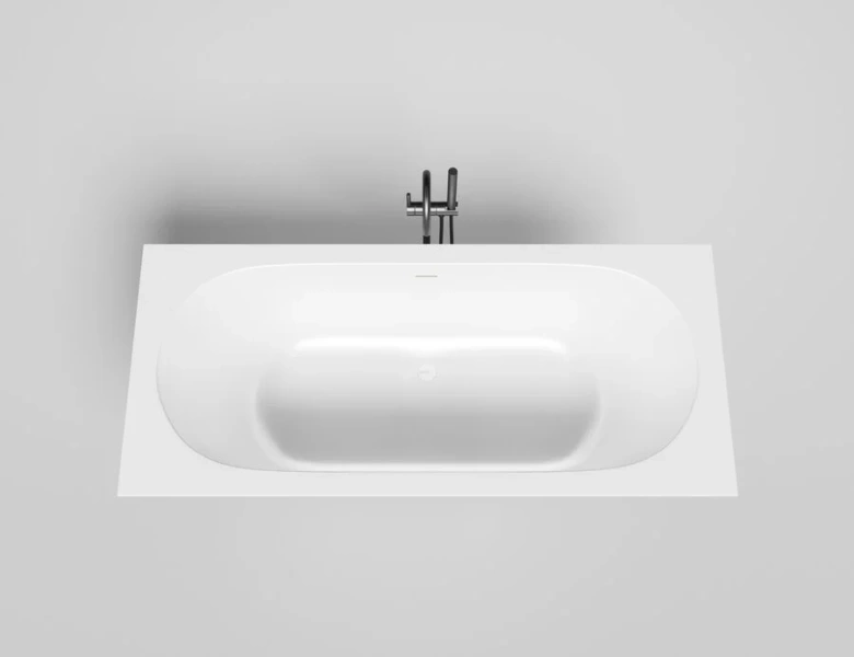 Ванна из искусственного камня Salini Ornella Axis Kit 180x80 см S-Stone (Solix) матовый 103521M (детальная фотография)