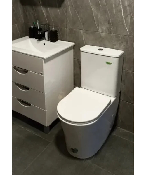 Унитаз компакт Ceruttispa Adige с сиденьем микролифт CT7836 (детальная фотография), современные, hi-tech, круглые