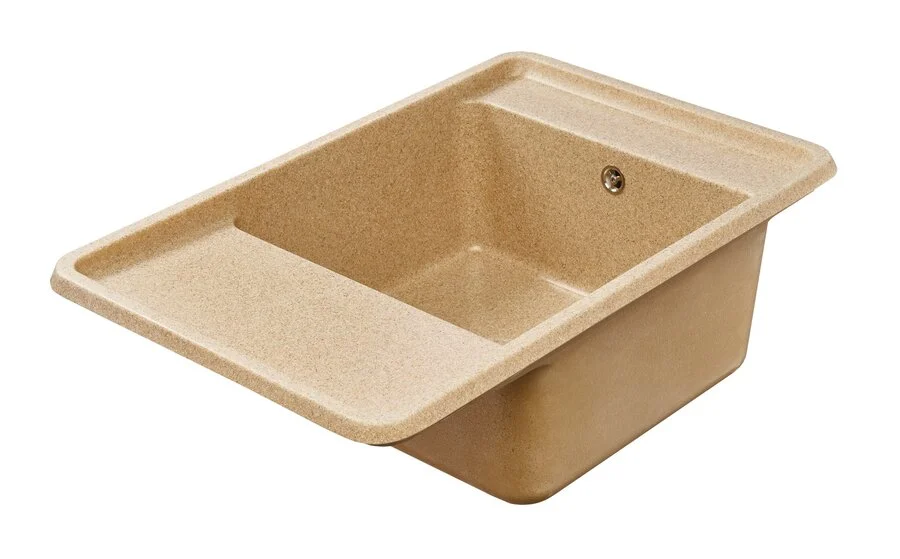 Мойка для кухни Акватон Беллис 78 см песочный 1A725032BS220 (детальная фотография), с крылом