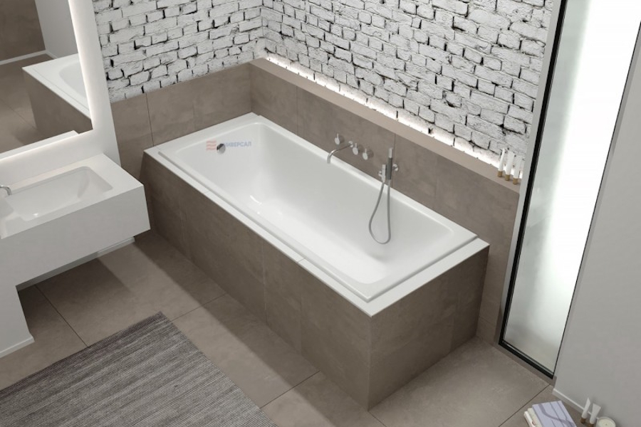 Ванна чугунная Универсал Оптима 180х80 см прямоугольная 150520 (детальная фотография), чугунные