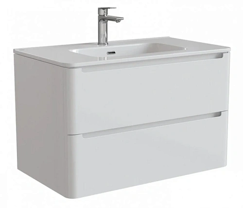 Тумба с раковиной подвесная IDDIS Edifice 80 см белая - фото 1