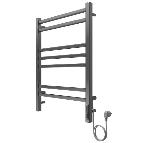 Полотенцесушитель электрический Акватек Альтаир 50x70 см хром AQ EL KP0770CH (детальная фотография), лесенка, вертикальные