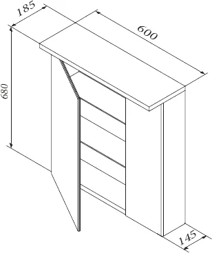 Зеркальный шкаф с подсветкой Am.Pm Spirit 60 см белый лак M70MCX0601WG (детальная фотография), белые
