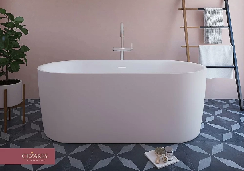 Ванна акриловая Cezares Metauro 180x80 см белая матовая METAURO-INT-Central-180-80-60-W-MATT (детальная фотография), акриловые