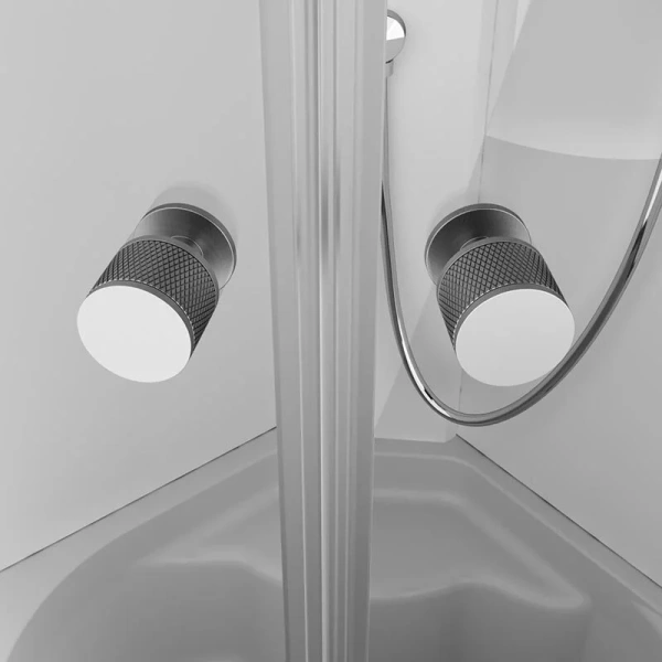 Душевая кабина Am.Pm X-Joy 90x90 см профиль хром стекло прозрачное W94C-401A-090MT (детальная фотография), со стеклянными задними стенками