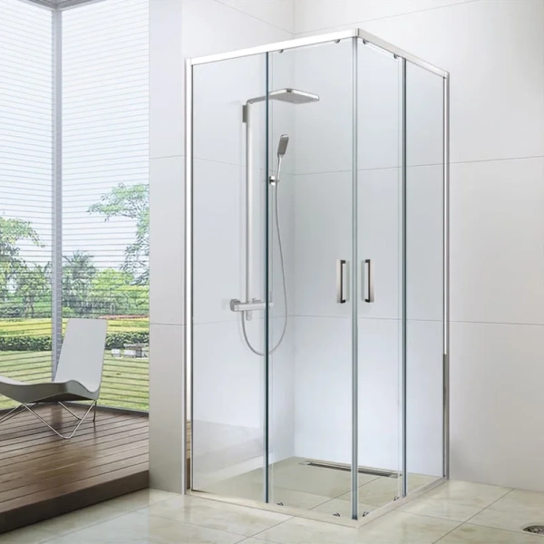 Душевой уголок BERGES Solo 100x100 см стекло прозрачное 061121 (детальная фотография)