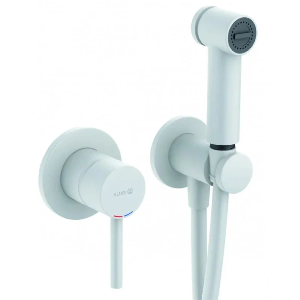 Гигиенический душ со смесителем Kludi Bozz белый матовый 389985376 (детальная фотография)