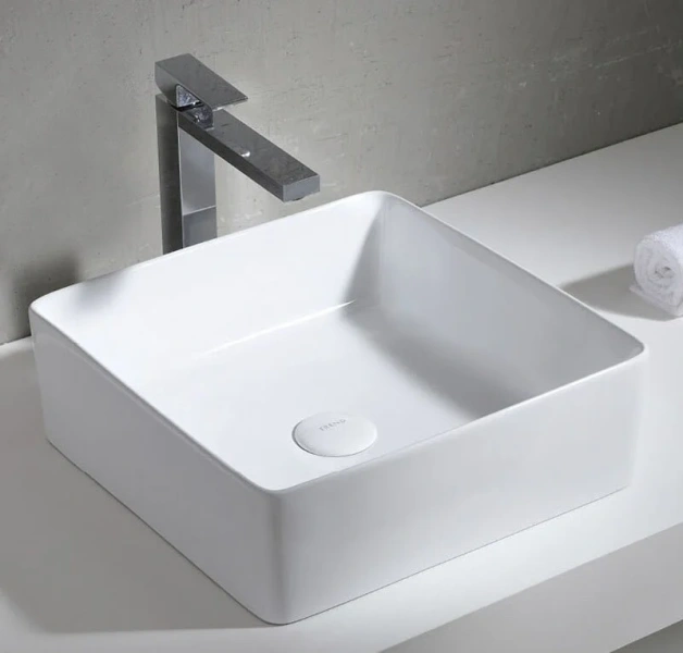 Раковина Azario 39 см белая AZ41120 (детальная фотография), современные, hi-tech