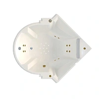 Акриловая ванна Fra Grande Монте-Карло-Gold 4-01-3-0-0-402, 149 x 149 см, рама-подставка, подголовник, комплект панелей, молдинг, слив-перелив автомат, 12 форсунок Релакс золото, контроллер 200, белая