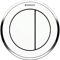 Пневмокнопка управления смывом унитаза, цвет белый/глянцевый хром, Geberit