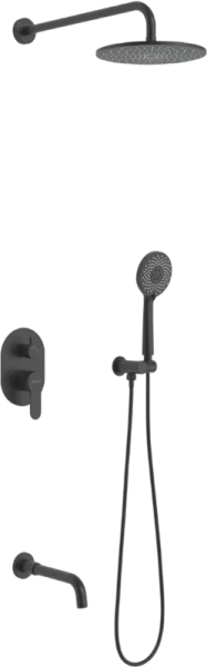 Душевой комплект BERGES Nardis черный матовый 071008 (детальная фотография)