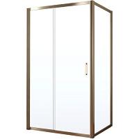Душевой уголок профиль бронза стекло прозрачное Vegas-glass