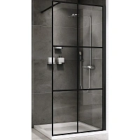 Душевая перегородка Abber Immer Offen 120 см стекло прозрачное с рисунком