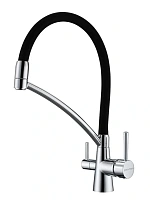 Смеситель для кухни Paulmark Siegen хром с черным