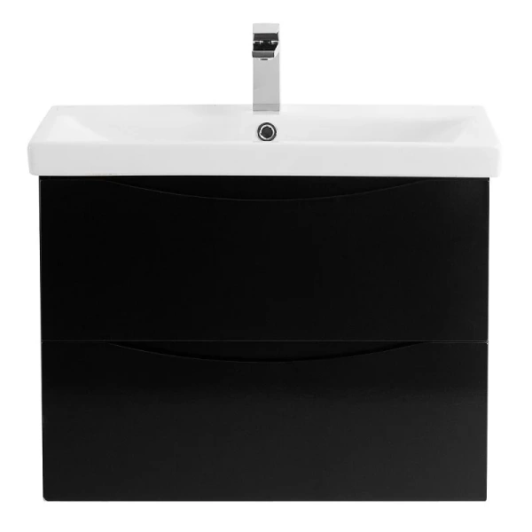 Тумба под раковину подвесная BelBagno Marino 70 см nero lucido MARINO-CER-700-2C-SO-NL-P (детальная фотография)