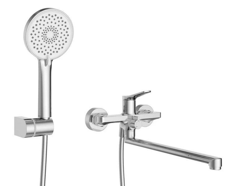 Смеситель для ванны Belbagno Unique хром UNIQUE-VASM-L-CRM (детальная фотография), современные, hi-tech