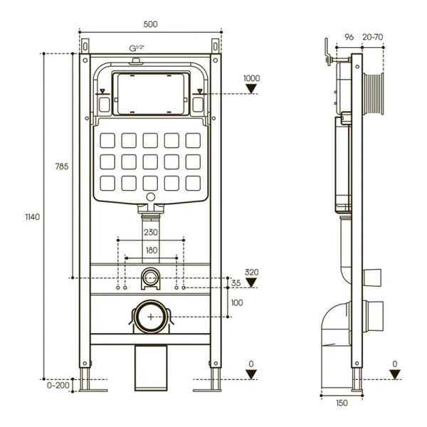 Инсталляция для унитаза Aqueduto TECNICA Novo с бачком TEC11 (детальная фотография) index_1