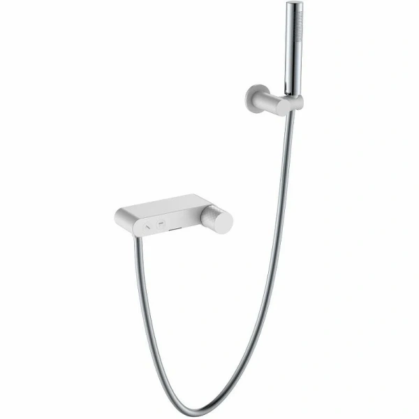 Смеситель для ванны Boheme Stick белый/хром 123-WCR (детальная фотография)