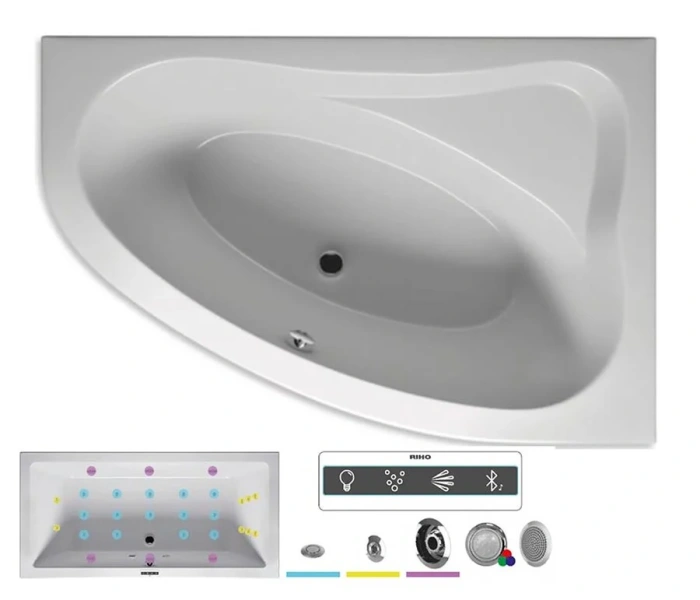 Ванна гидромассажная Riho Lyra 153 x 100 см, JOY, левая/правая BA6700500000000_JOY (детальная фотография)