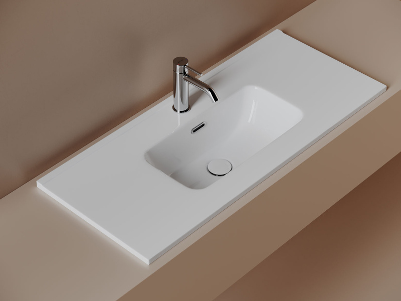 Раковина Ceramicanova Compact 91 см белая CN7030 (детальная фотография), современные, hi-tech