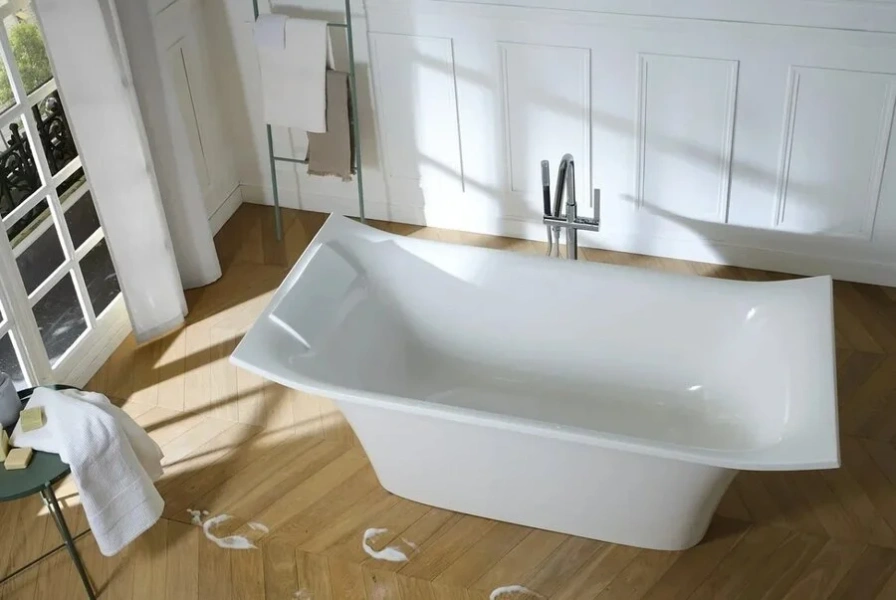 Ванна из искусственного камня Jacob Delafon Grand Boulevard 180х80 см отдельностоящая E6D156-0 (детальная фотография), 180x80 см