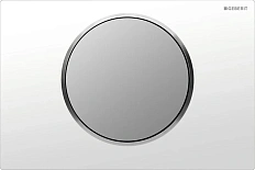 Клавиша смыва Geberit Sigma 10 белая/обод хром матовый