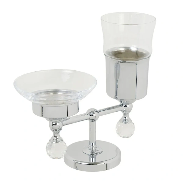 Стакан и мыльница для ванной Migliore Amerida хром 16591 (детальная фотография)