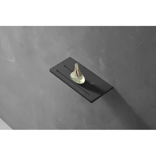 Полочка для ванной Abber Stein черная матовая AS1653MB (детальная фотография), черные