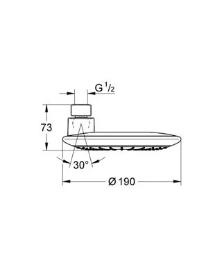Верхний душ Hansgrohe PuraVida 27437 (детальная фотография), верхние души