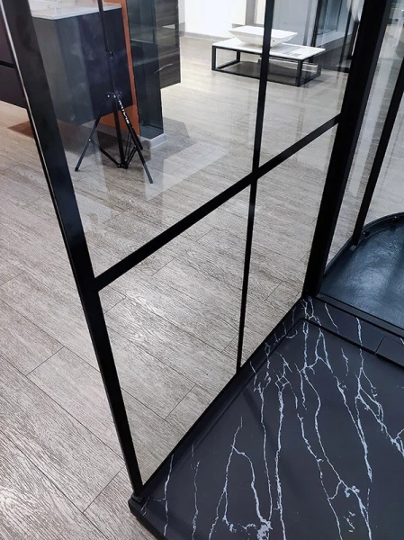 Душевая перегородка RGW Walk In WA-111B 90 см профиль черный 411011109-84 (детальная фотография) index_1