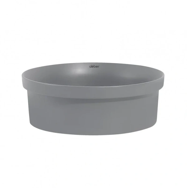 Раковина Abber Bequem 40 см серая матовая AC2103MG (детальная фотография), накладные (на столешницу), пристенные