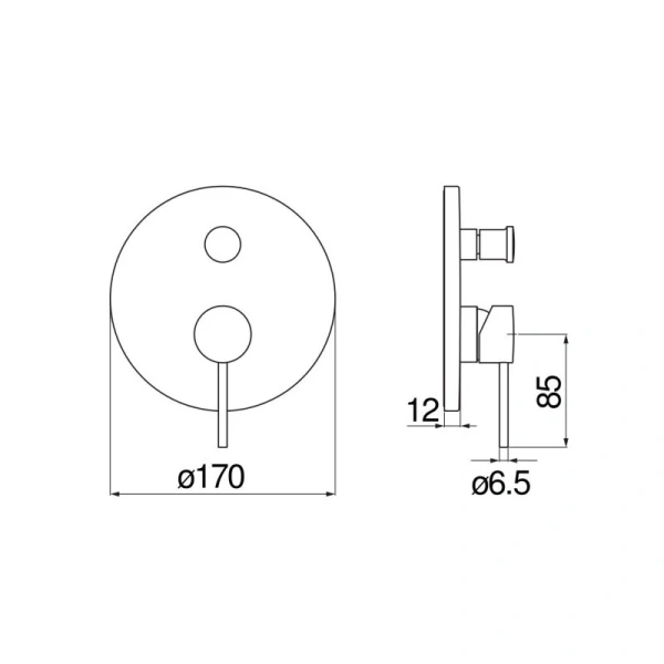 Смеситель для душа Nobili Velis VE125100/E латунь (детальная фотография), для душа