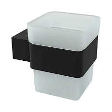 Стакан для ванной Lemark Smooth Line черный матовый