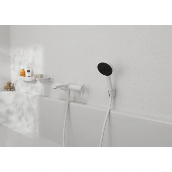 Смеситель для ванны Hansgrohe Tecturis E матовый белый 73420700 (детальная фотография), современные, hi-tech