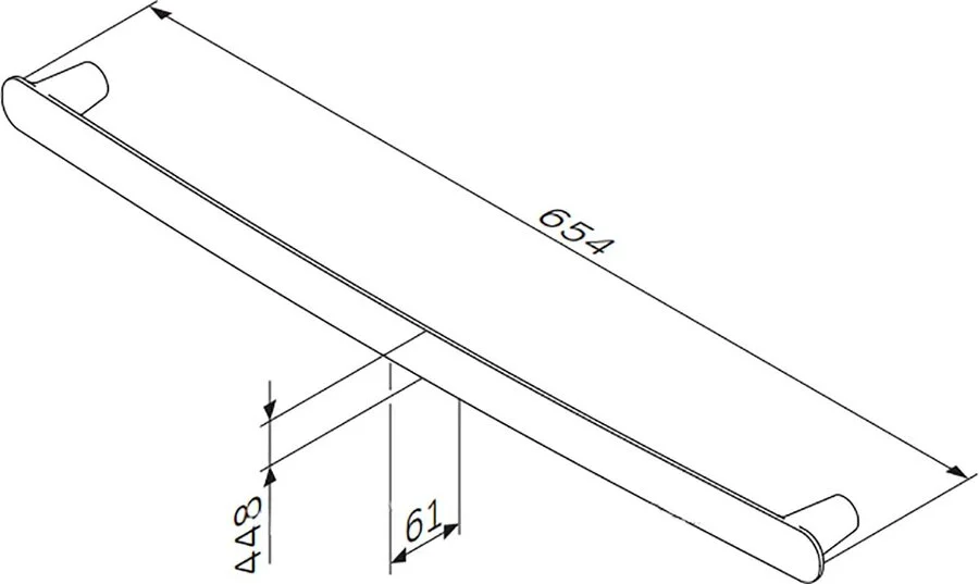 Полотенцедержатель Am.Pm Sensation хром A30346400 (детальная фотография), современные, hi-tech