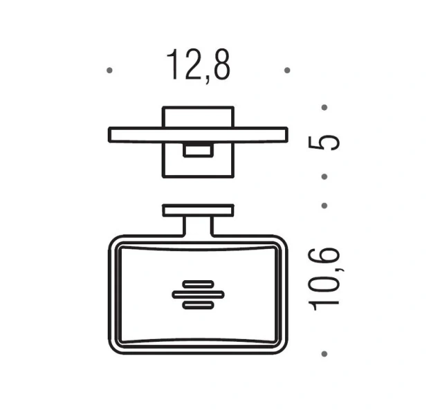 Мыльница Colombo Basic Q хром B3781 (детальная фотография), современные, hi-tech