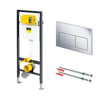 Инсталляция для унитаза Viega Prevista Dry с кнопкой смыва хром