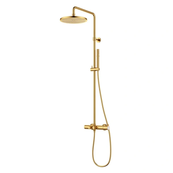 Душевая стойка CEZARES ECO брашированное золото ECO-CVD-T-BORO (детальная фотография)