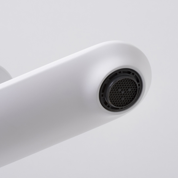 Смеситель для раковины WasserKRAFT Mindel белый 8503 (детальная фотография), из латуни, недорогие, округлая форма