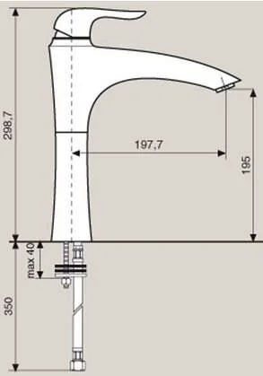 Смеситель для кухни хром Emmevi Neco 91097CR (детальная фотография), для кухни