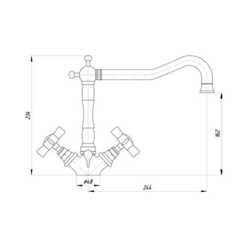 Смеситель для кухни Migliore Princeton медь 18297 (детальная фотография), для кухни