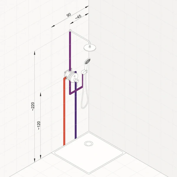 Душевой комплект Kludi Bozz хром 386710576 (детальная фотография), душевые комплекты, наборы