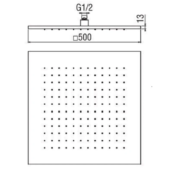 Верхний душ Nobili Rubinetterie хром AD139/111CR (детальная фотография), верхние души