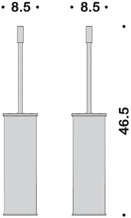 Ершик Colombo Plus белый матовый W4961.BM (детальная фотография), белые