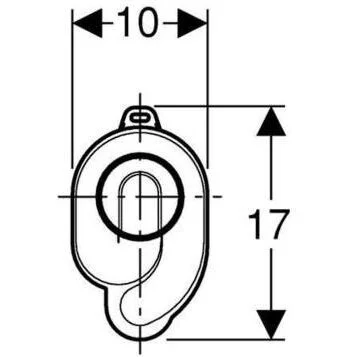 Сифон для писсуара Geberit горизонтальный 152.950.11.1 (детальная фотография), в наличии