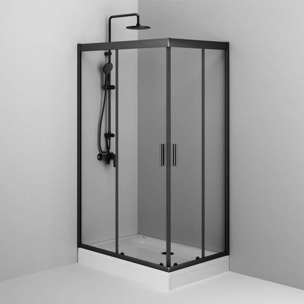 Душевой уголок Am.Pm Gem 120х80 см профиль черный W90G-404-120280-BT (детальная фотография), 120х80