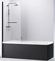 Шторка для ванны Abber Immer Offen 100х140 см профиль черный