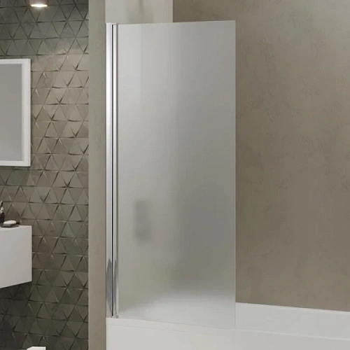 Шторка для ванны Berges River S 90х145 см матовое стекло, профиль хром - фото 4