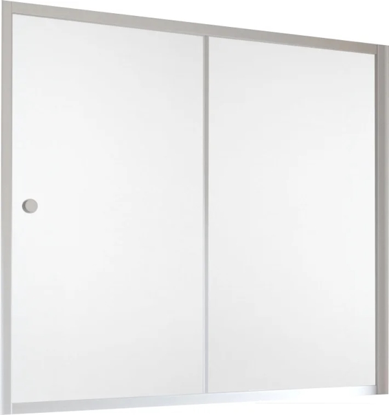 Душевая шторка на ванную профиль матовый хром стекло сатин Vegas-glass ZV NOVO 150 07 10 (детальная фотография)